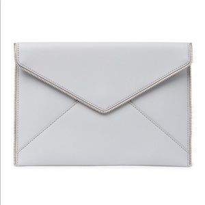 NWT Rebecca Minkoff Leo Clutch | Ice Grey